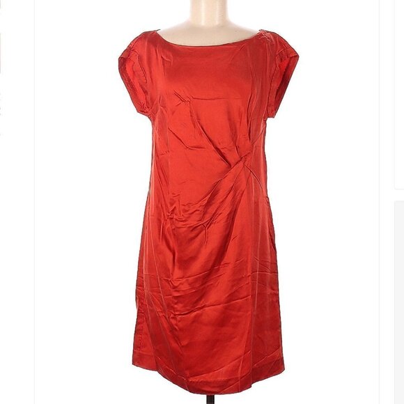 DIANE von Furstenberg Exclusively for Neiman Marcus Silky Orange Dress Size 8 - Picture 1 of 4